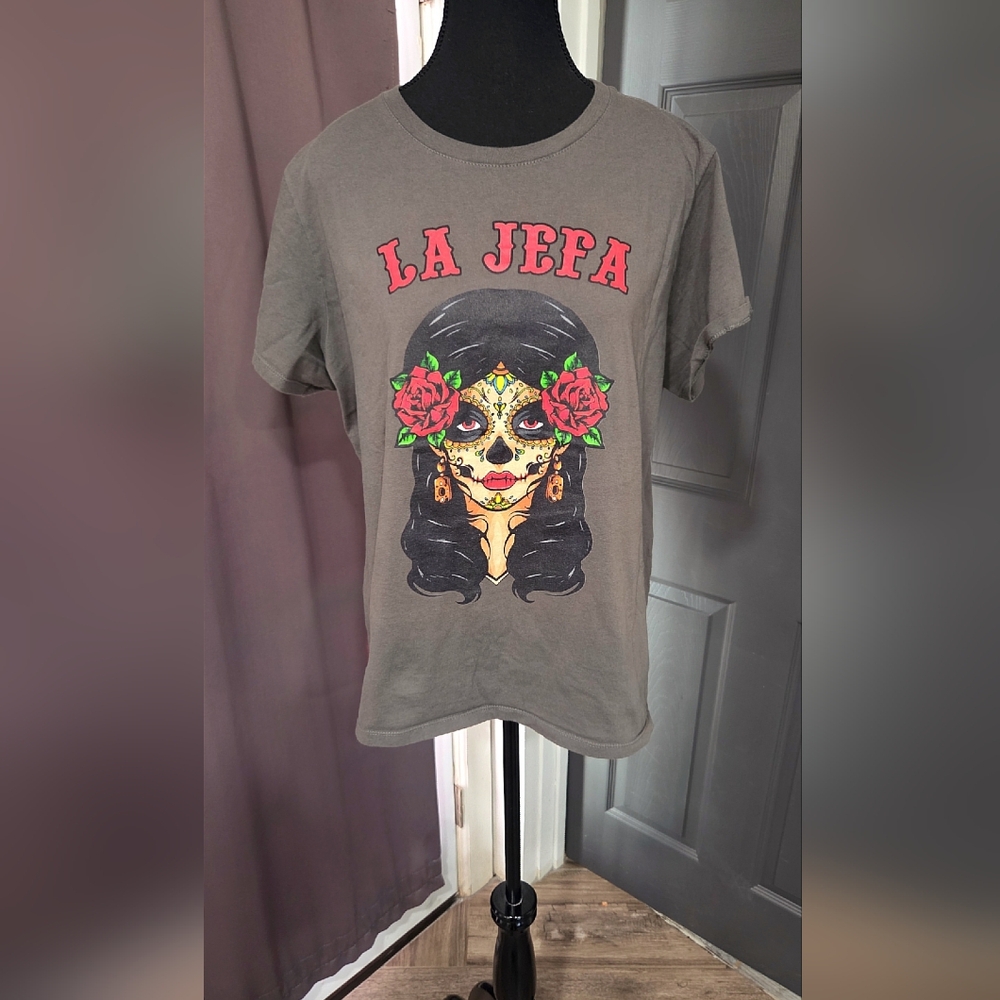 La Jefa Gray Graphic Women's Tee